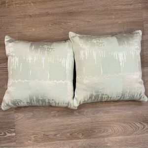 Set if two small Sharm Pillow in Pastel Green 12”x12”
